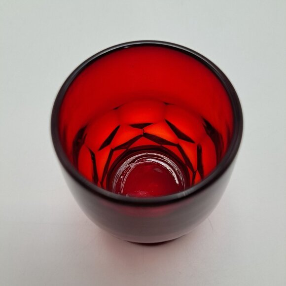 Viking Georgian Pattern Juice Glass Ruby Red MCM Vintage - Picture 6 of 7